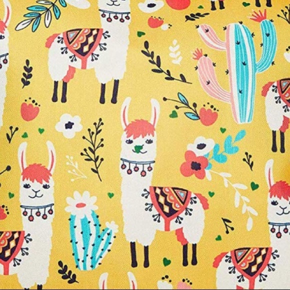 🆕NWOT Yellow Llama Boho Cute Shoulder Tote Bag - Picture 5 of 5